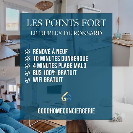 *Le Duplex De Ronsard*Plage Et Centre-Ville Dunkirk Dış mekan fotoğraf