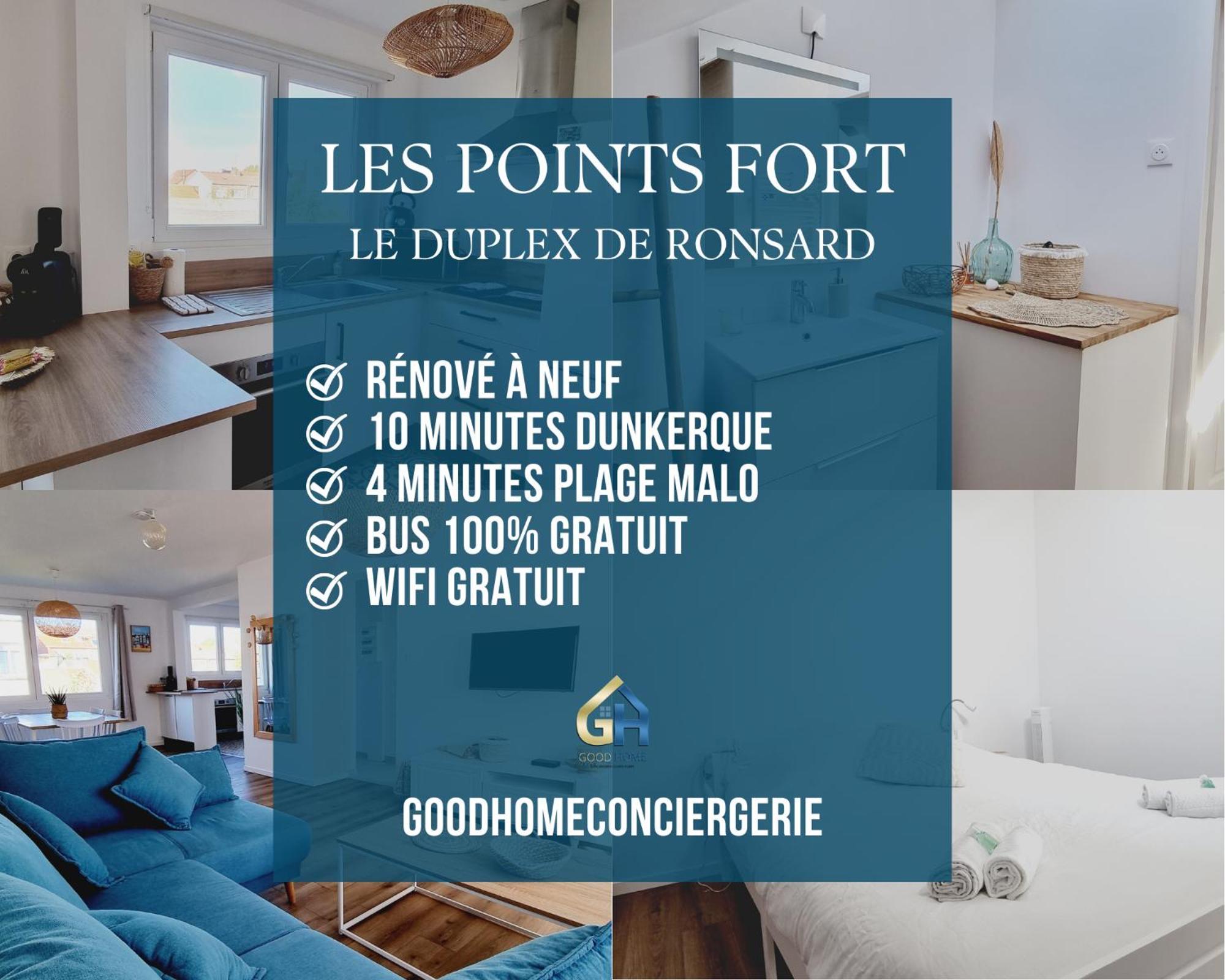 *Le Duplex De Ronsard*Plage Et Centre-Ville Dunkirk Dış mekan fotoğraf
